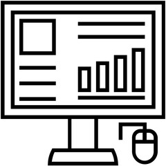 Analytics Line Vector Icon