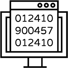 Coding Line Vector Icon