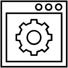 Website Service Line Vector Icon