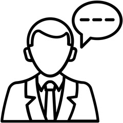 Support Line Vector Icon