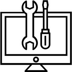 Technical Support Line Vector Icon