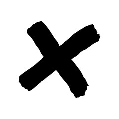 black cross mark