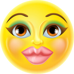 Fototapeta premium Beautiful Female Emoticon