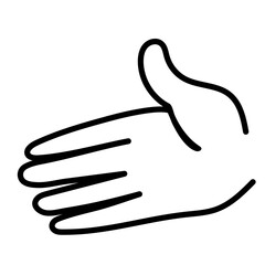 Obraz premium Isolated Line Drawing of a Hand