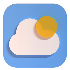 Weather icon illustration in 3D design