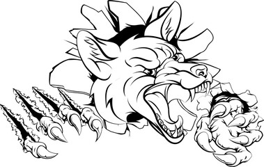 Fox mascot breaking out