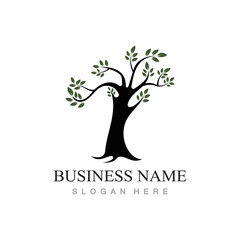 tree logo design with template vector concept