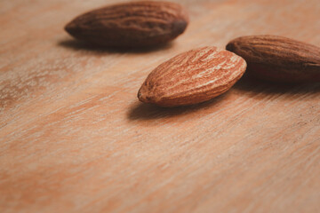 close-up almonds