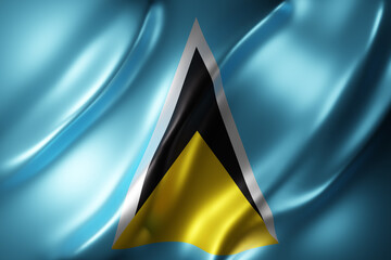  Saint Lucia 3d flag