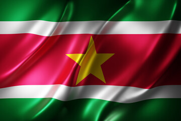  Suriname 3d flag