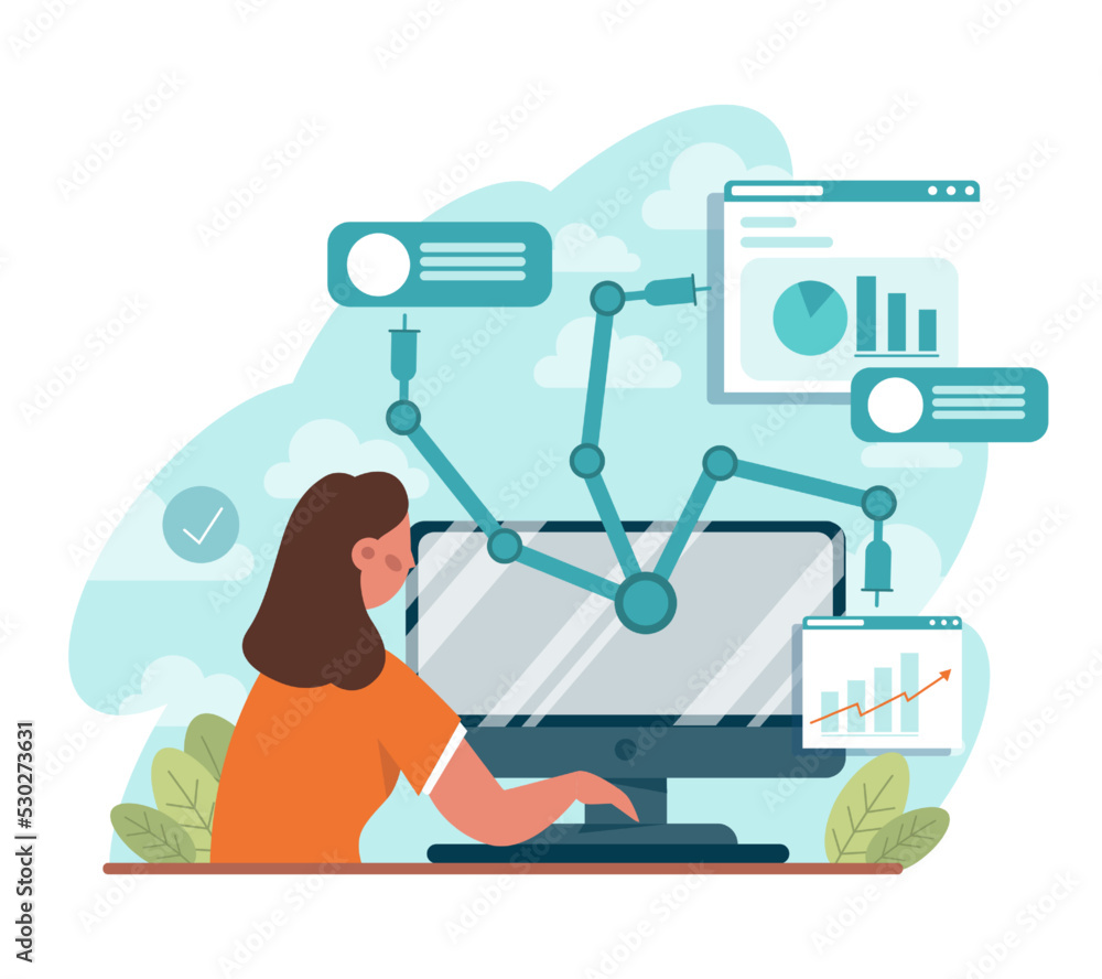 Poster automation concept. automated systems or ai working for manufacturing