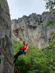 Obraz premium climber on the rock