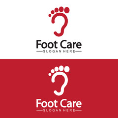 Foot logo design vector template