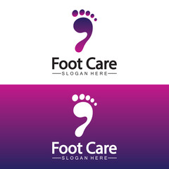 Foot logo design vector template