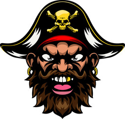 Obraz premium Pirate Mascot Cartoon