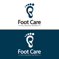 Foot logo design vector template