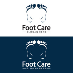 Foot logo design vector template