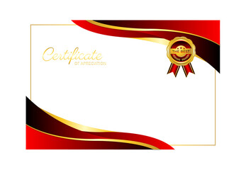 certificate border png transparent background with golden label