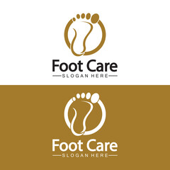 Foot logo design vector template