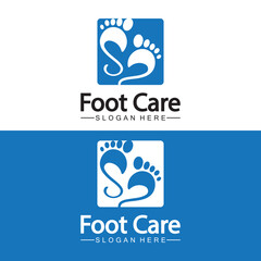 Foot logo design vector template
