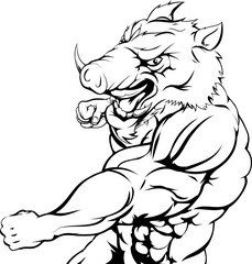Tough boar character punch