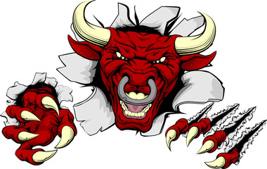 Bull claws smash out