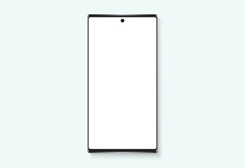 Slim Bezel Modern Smartphone Device White Blank Display Mockup Illustration Technology Icon