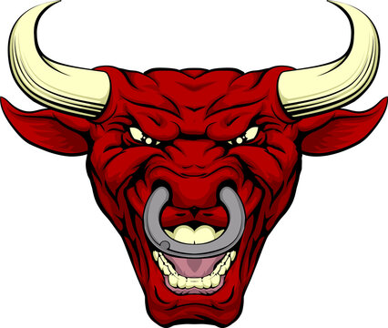 Red bull mascot face