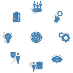 Business Management icons set. Set of editable stroke icons.Vector set of Business Management 
