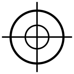 Fadenkreuz Icon in schwarz als Symbol f&uuml;r Ziel oder Krieg