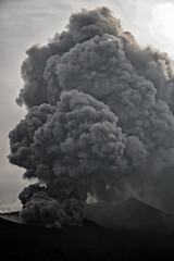 Mt Bromo Indonesia a remote active volcano erupting