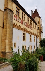 Fototapeta na wymiar Schloss Neuenburg, Südostfassade, Neuchatel, Westschweiz