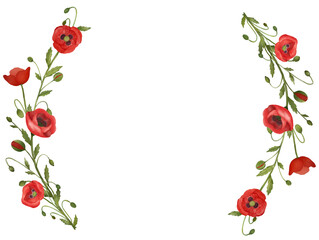 poppy flower frame