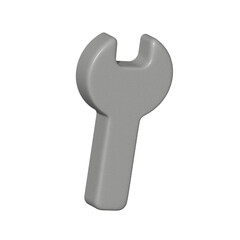 3d wrench icon. Tool for repair work, settings,maintain icon. Repair, technical service concept.
