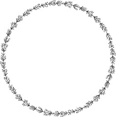 Floral Hand drawn Wreaths vector