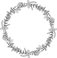 Floral Hand drawn Wreaths vector