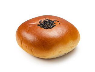 Anpan placed against a white background.