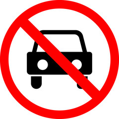 The passage of vehicles is prohibited. Road signs.