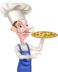Pizza Chef Pointing