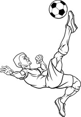 Cartoon Soccer Football Player