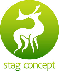 Deer stag circle design
