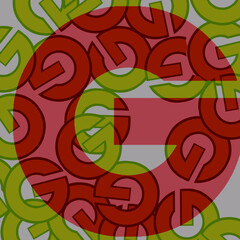  G Letter Geometric Pattern Multicolor background design