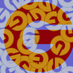 G Letter Geometric Pattern Multicolor background design