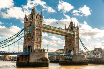 tower bridge in london at sunny day - London UK
