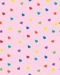 seamless background with hearts pattern wallpaper