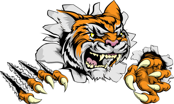 Tiger mascot claw breakthrough