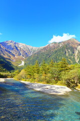 Naklejka na ściany i meble Beautiful, Kamikochi, Mountain range