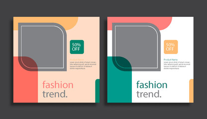Modern fashion sale social media template