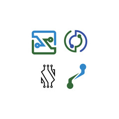 chip processor vector logo