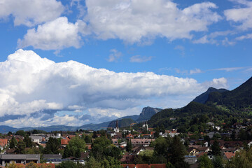 Fototapeta na wymiar Götzis in Vorarlberg (Rheintal)